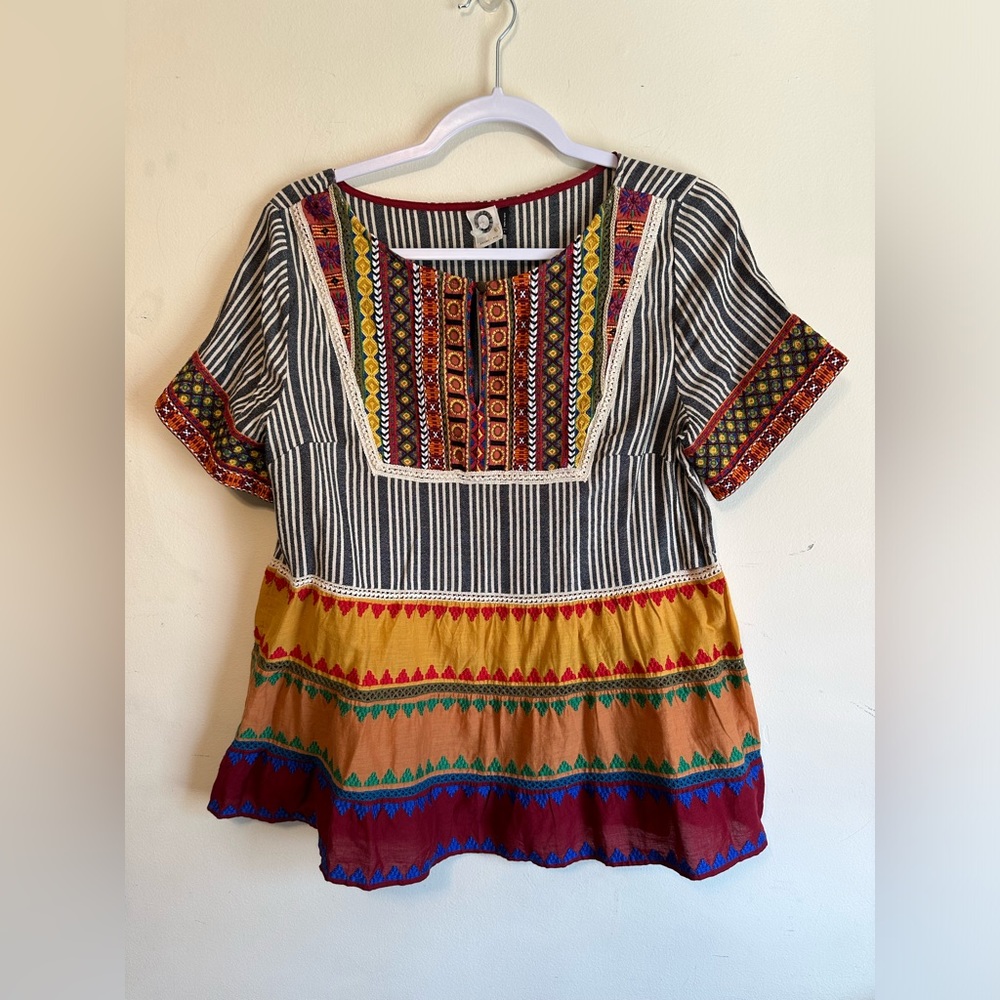 Anthropologie Multicolor Striped Blouse